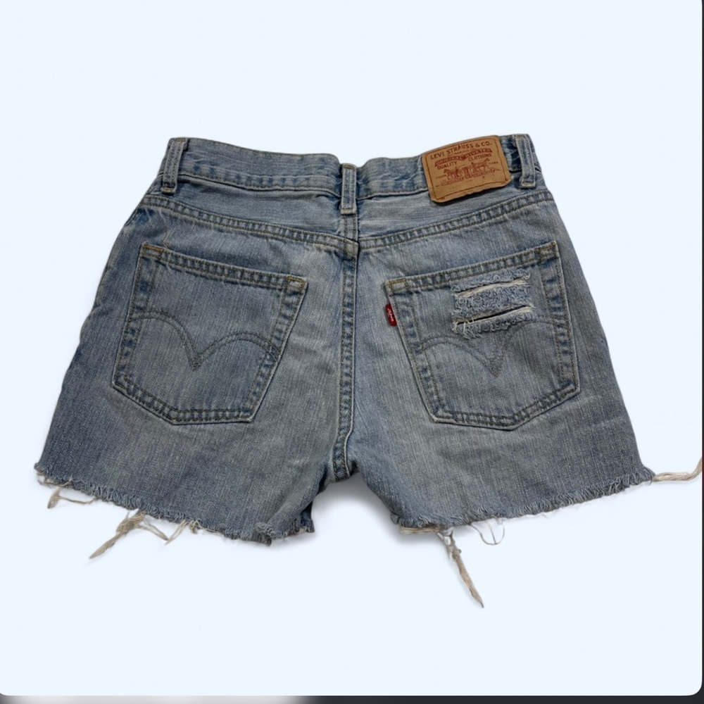 LEVIS Distressed Jean Shorts - Picture 2 of 6